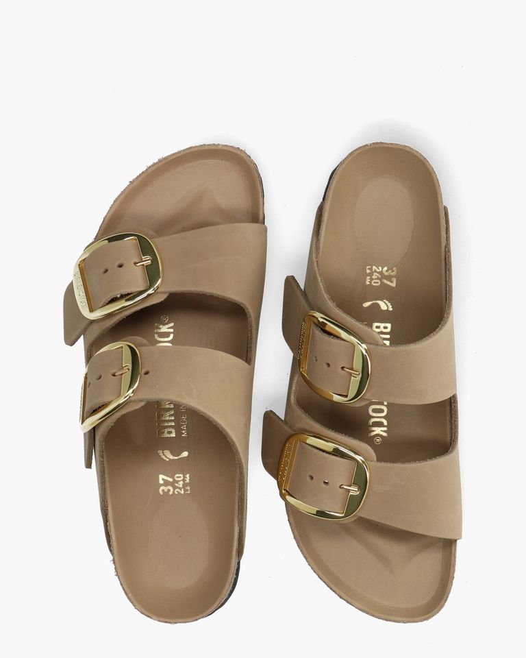 Birkenstock Arizona Big Buckle Taupe Damesslippers - Van Arendonk.nl