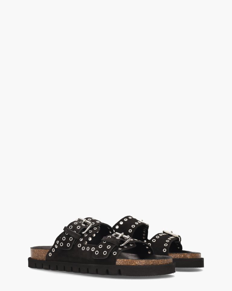 Taysir Zwart Damesslippers