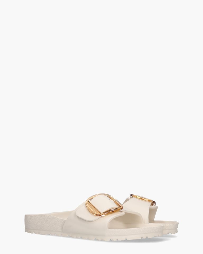 Madrid Big Buckle EVA Off-White Damesslippers