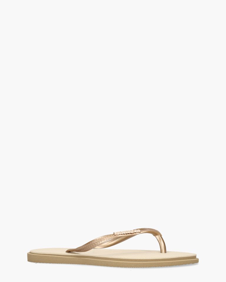 Slim Point Roségoud/Beige Damesslippers