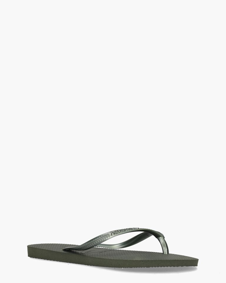 Slim Metallic Groen Damesslippers