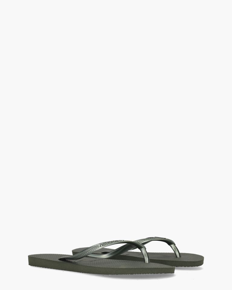 Slim Metallic Groen Damesslippers