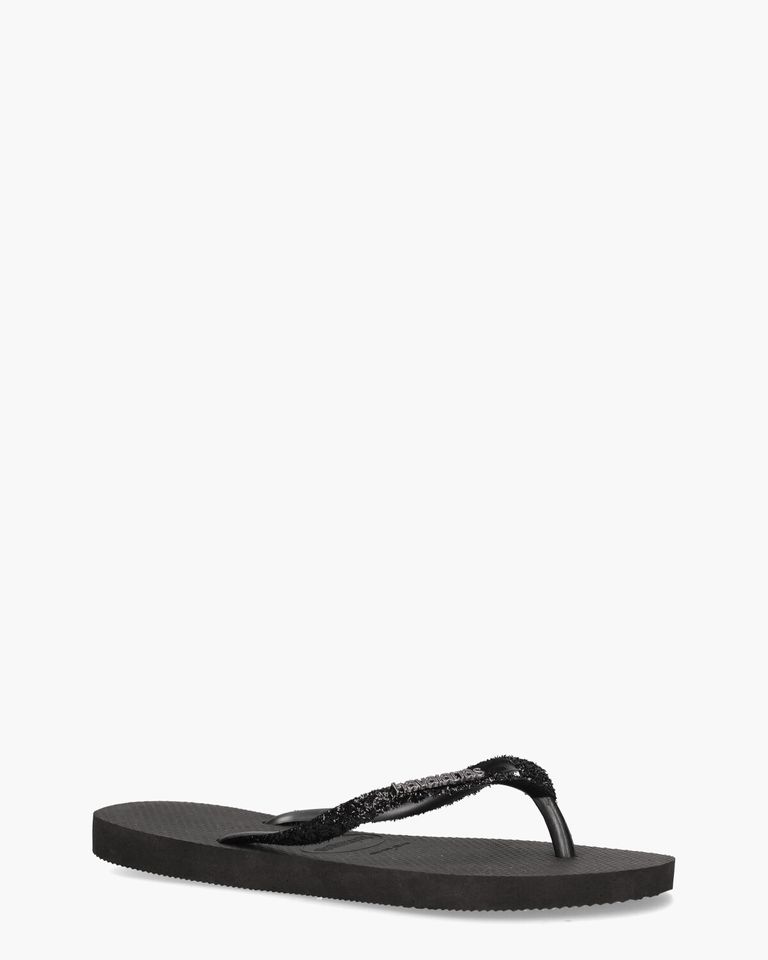 Slim Glitter II Zwart Damesslippers