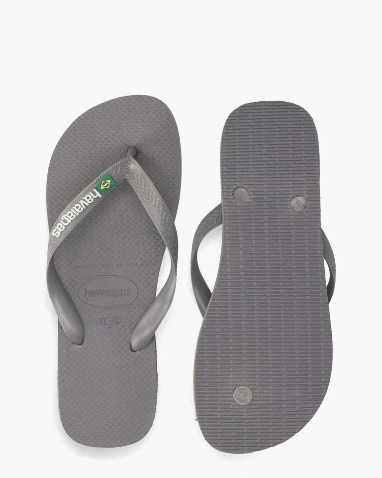 Brasil Logo Grijs Herenslippers