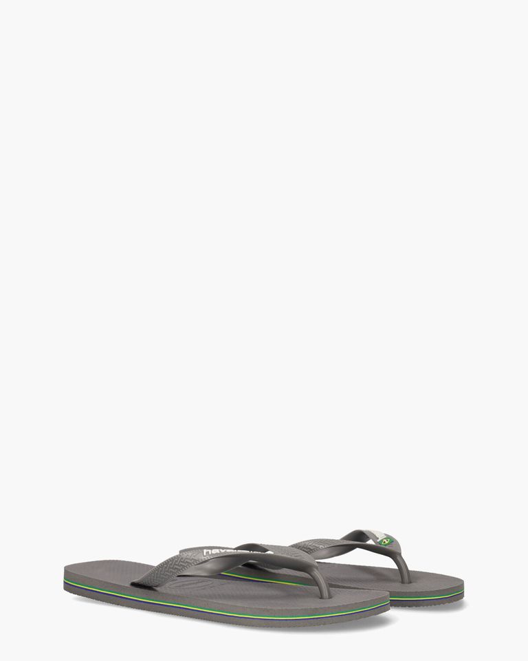 Brasil Logo Grijs Herenslippers