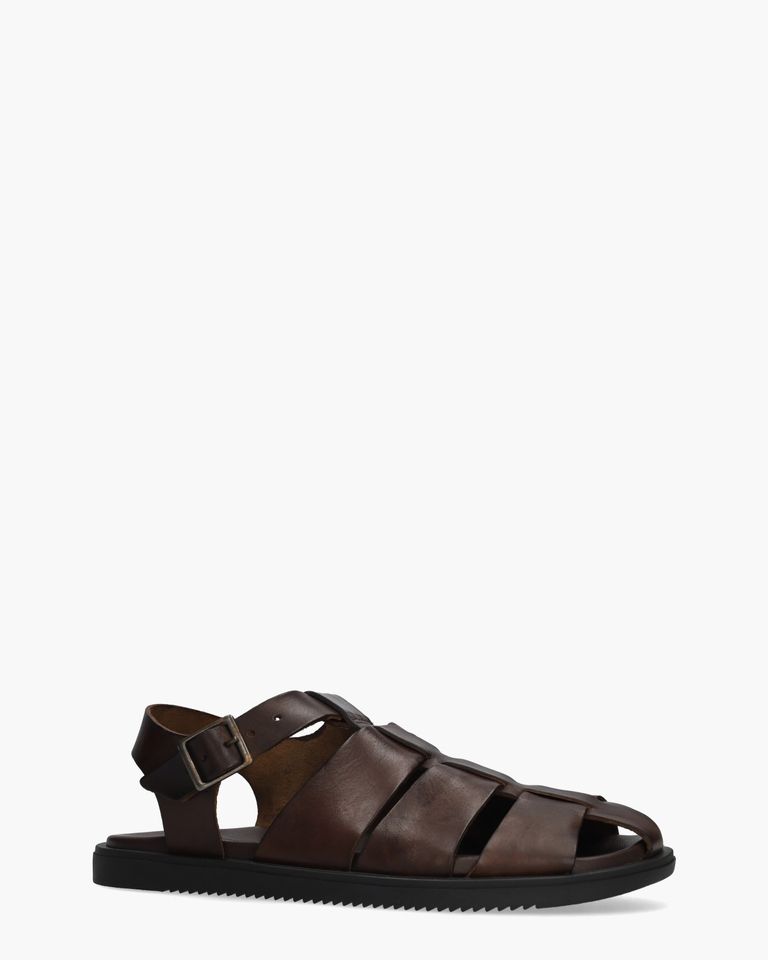 M8097 Donkerbruin Herensandalen