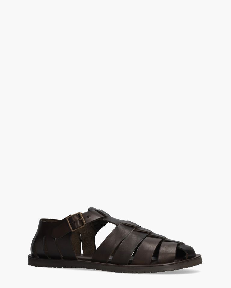 M7473 Donkerbruin Herensandalen