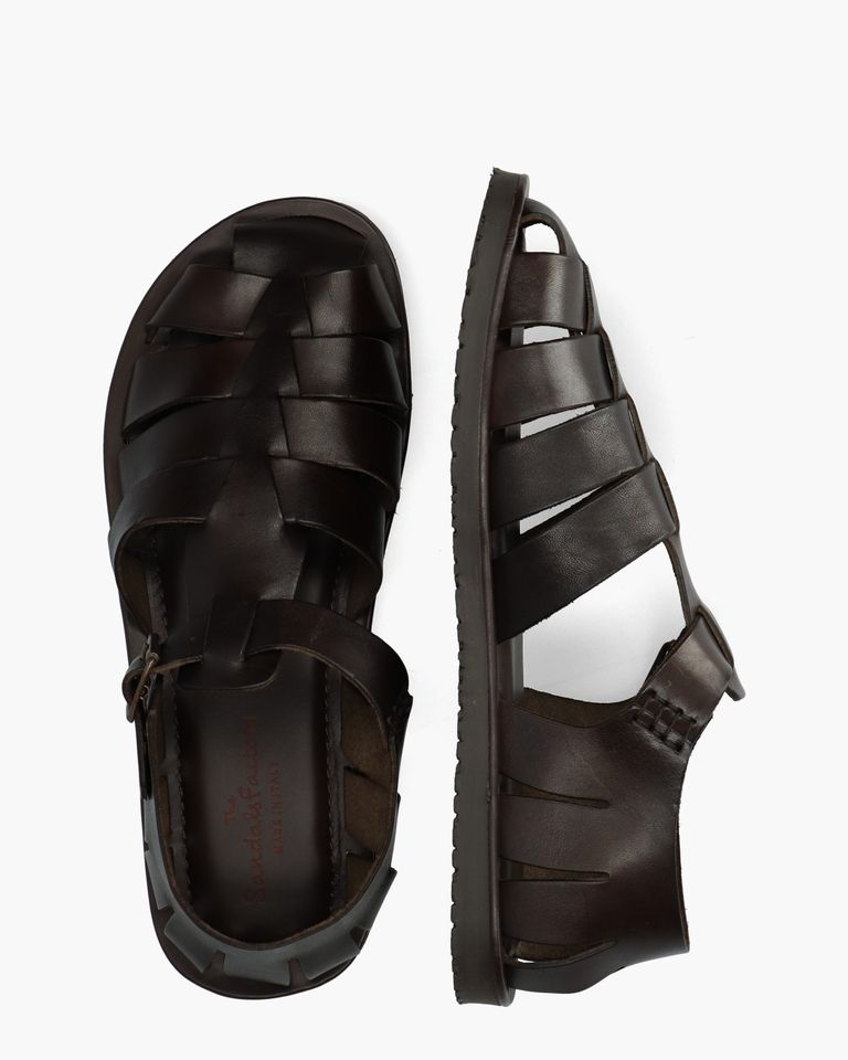 M7473 Donkerbruin Herensandalen