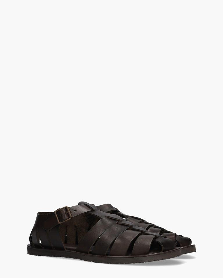 M7473 Donkerbruin Herensandalen