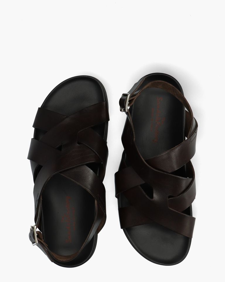 M8036 Donkerbruin Herensandalen