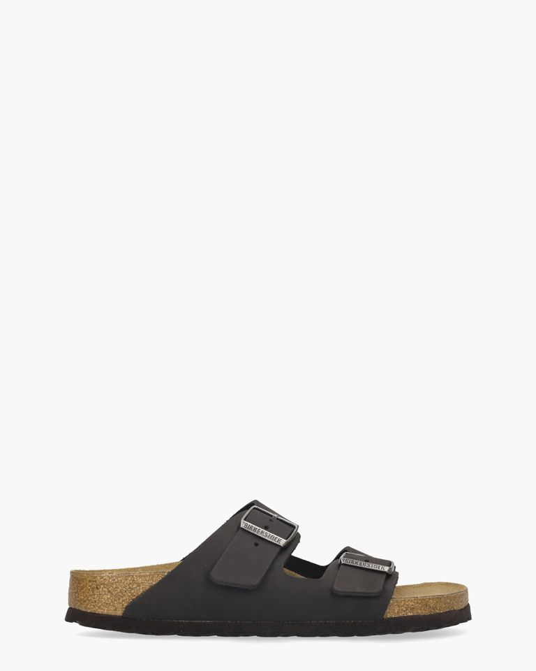 Arizona Oiled Leather Zwart Herenslippers