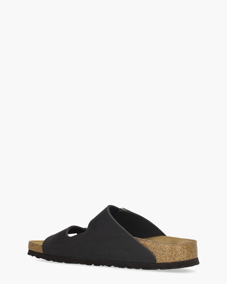 Arizona Oiled Leather Zwart Herenslippers