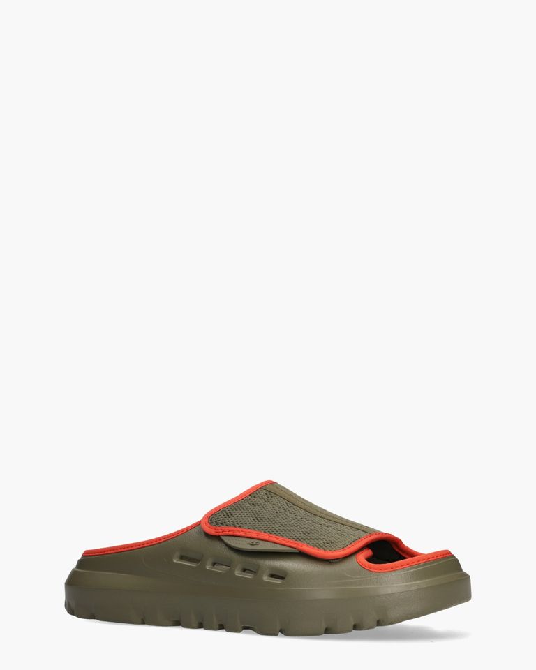 PeakMod Slide Burnt Olive/Red Pepper Herenslippers