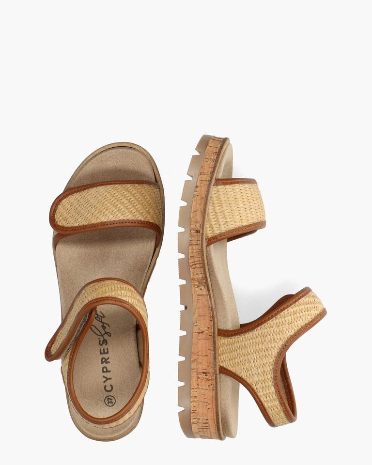 Wanda Bruin/Cognac Damessandalen