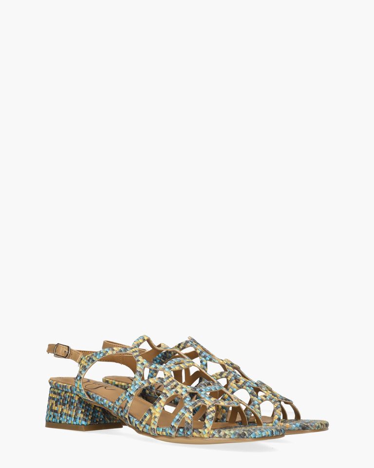 Wanita Blauw/Geel Damessandalen