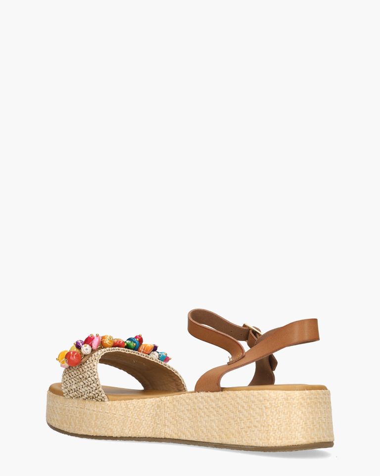 Willeniek Cognac/Beige Damessandalen