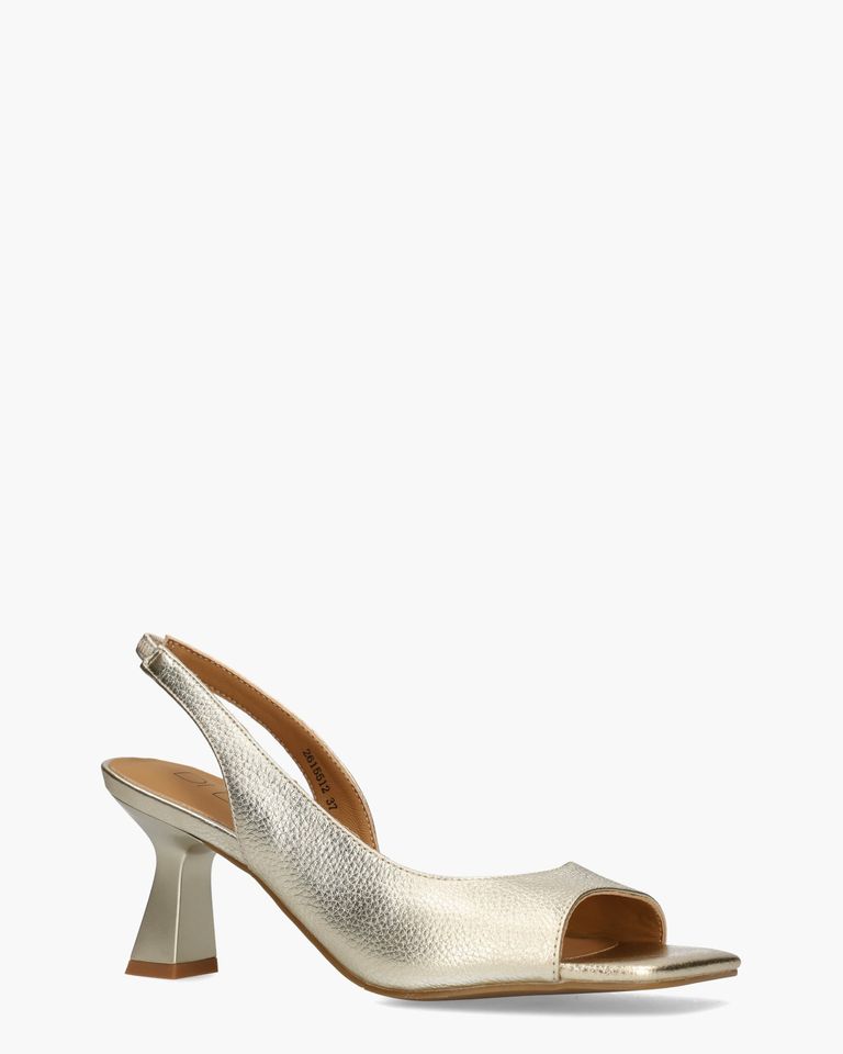 Wiberta Goud dames Slingbacksandalen