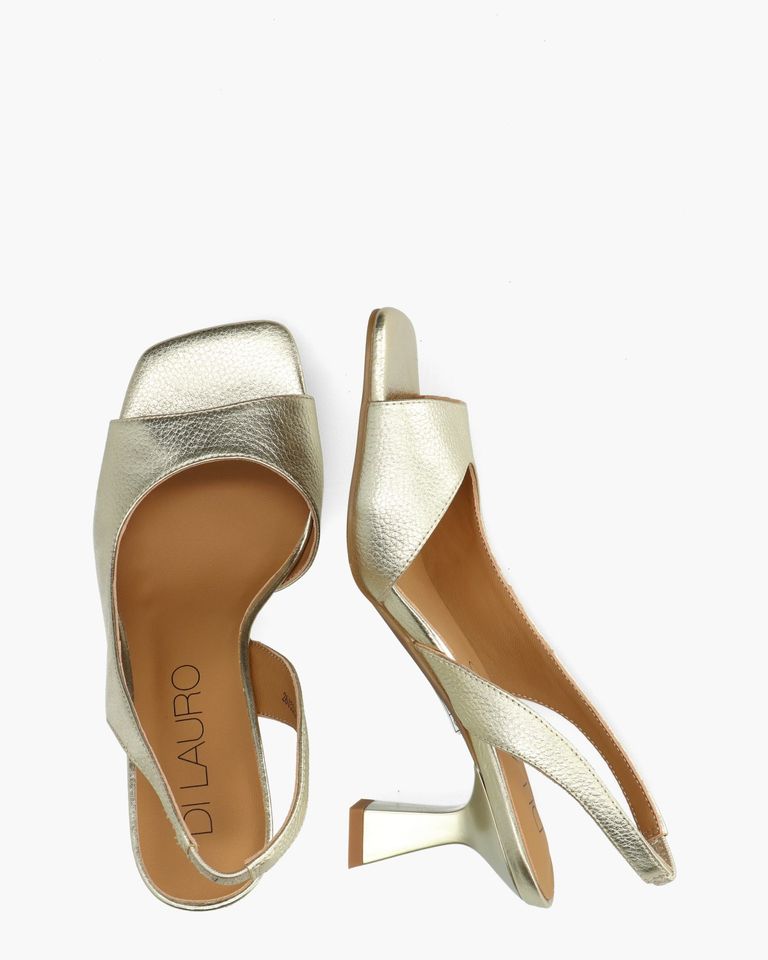 Wiberta Goud dames Slingbacksandalen