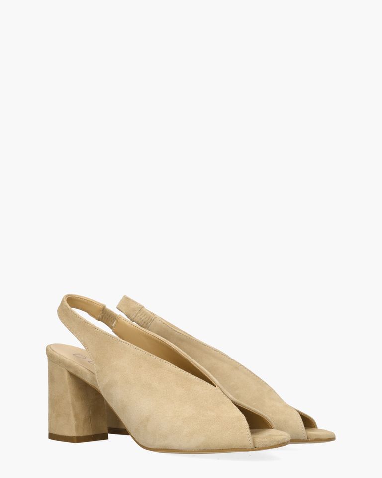 Rosette Beige Dames Slingbackpumps