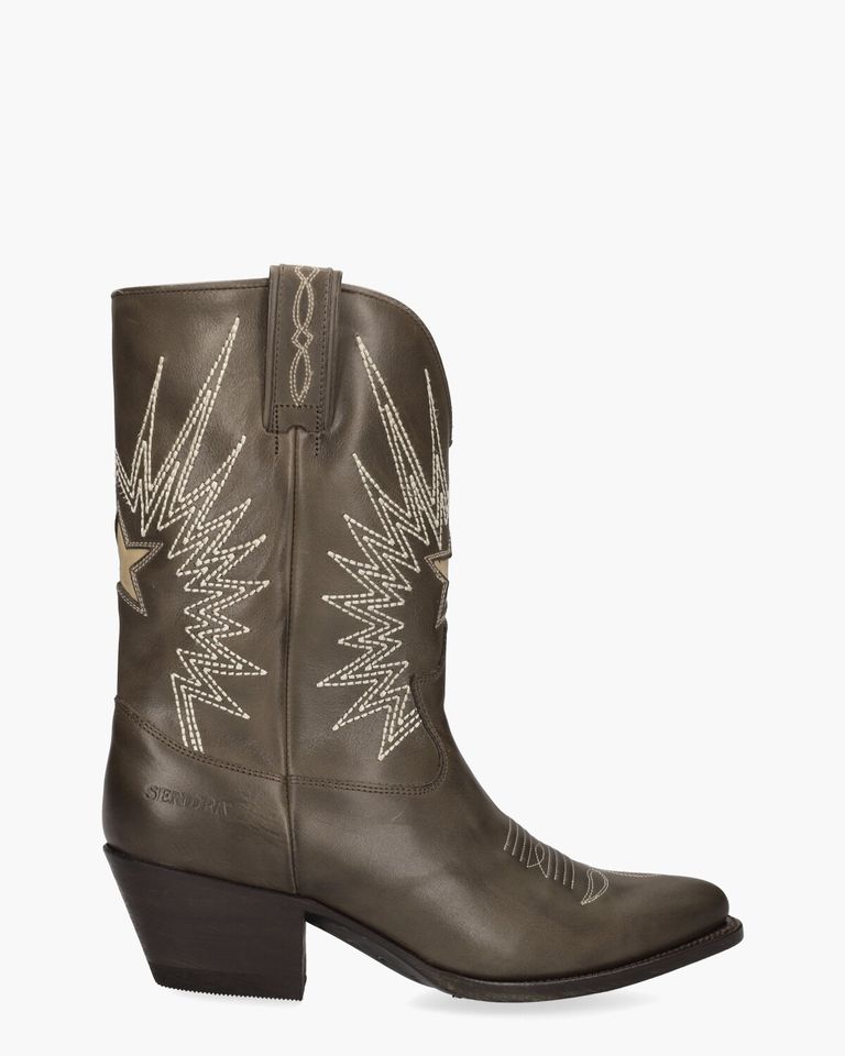18947 Bruin/Wit Damesboots