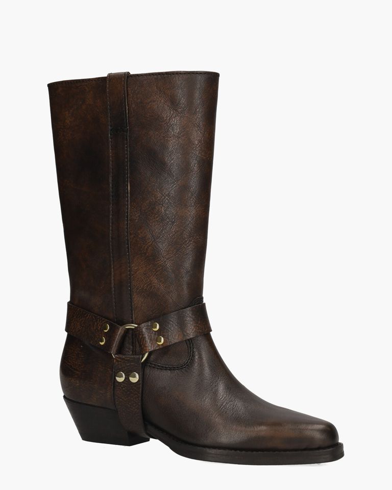 A7165 Zwart/Bruin Damesboots