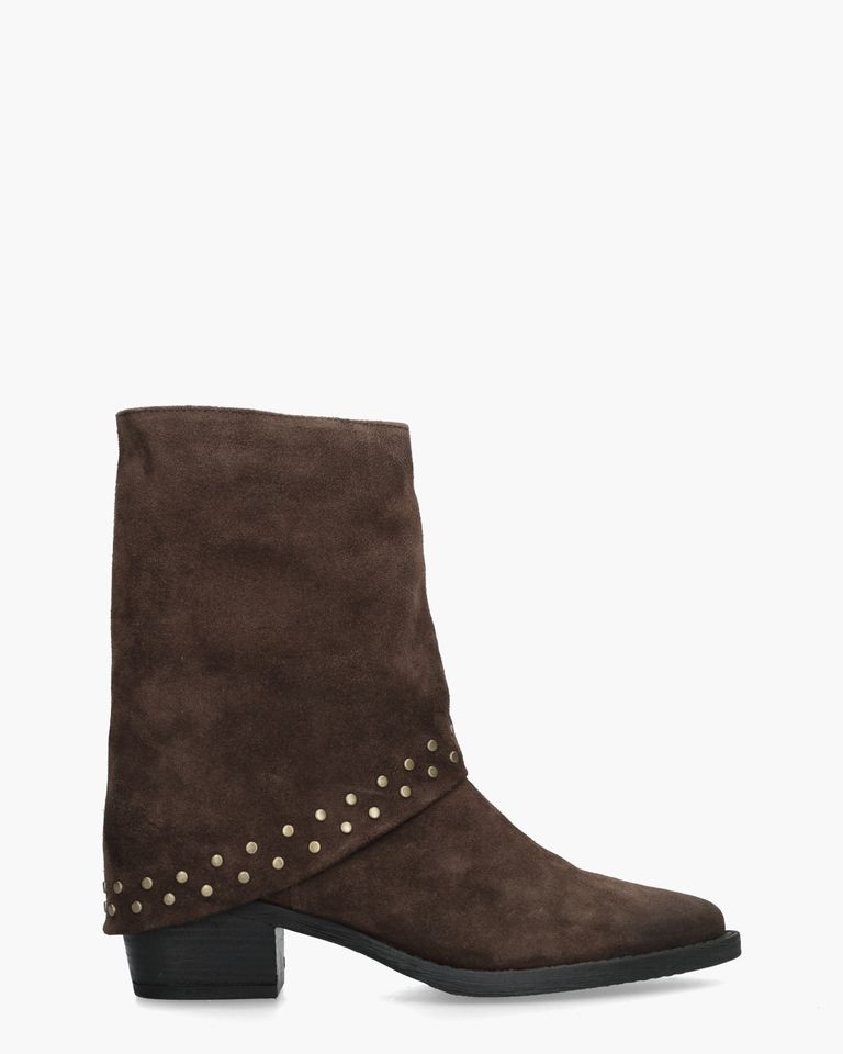Brenda25 Donkerbruin Dames Enkelboots