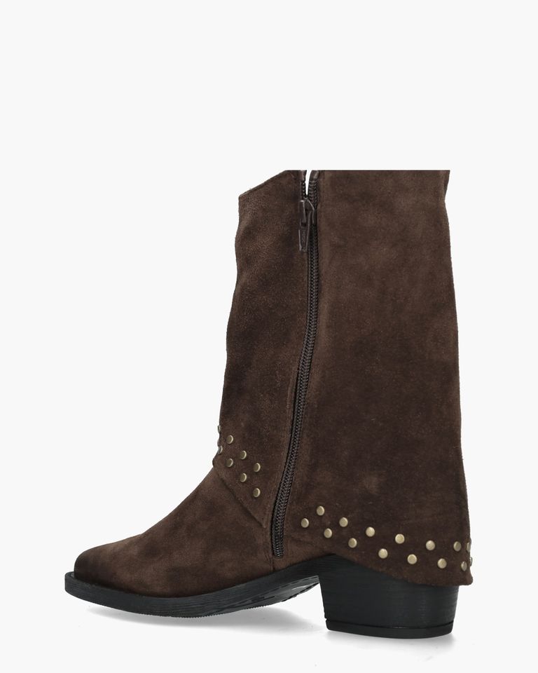 Brenda25 Donkerbruin Dames Enkelboots