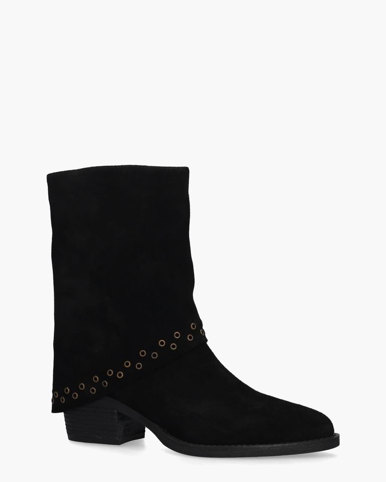 Domizia Zwart Dames Enkelboots