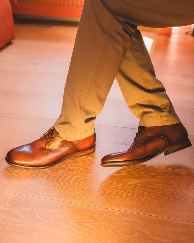 10941E Cognac/Bruin Heren Veterboots