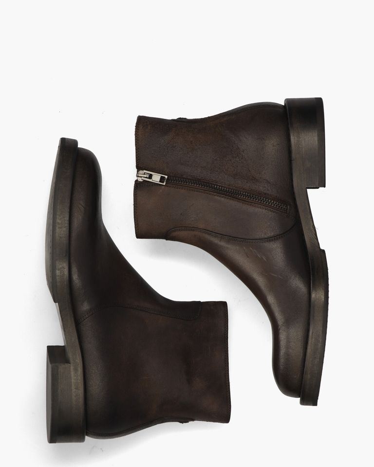 3007 Donkerbruin Heren Enkelboots