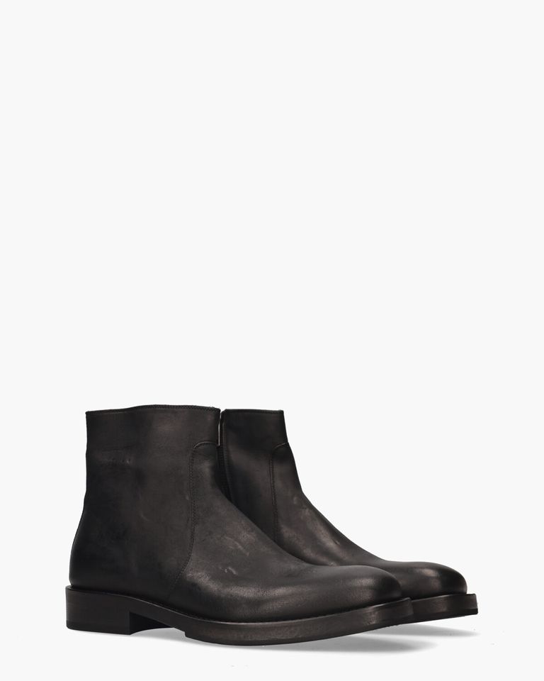 3007 Zwart Heren Enkelboots