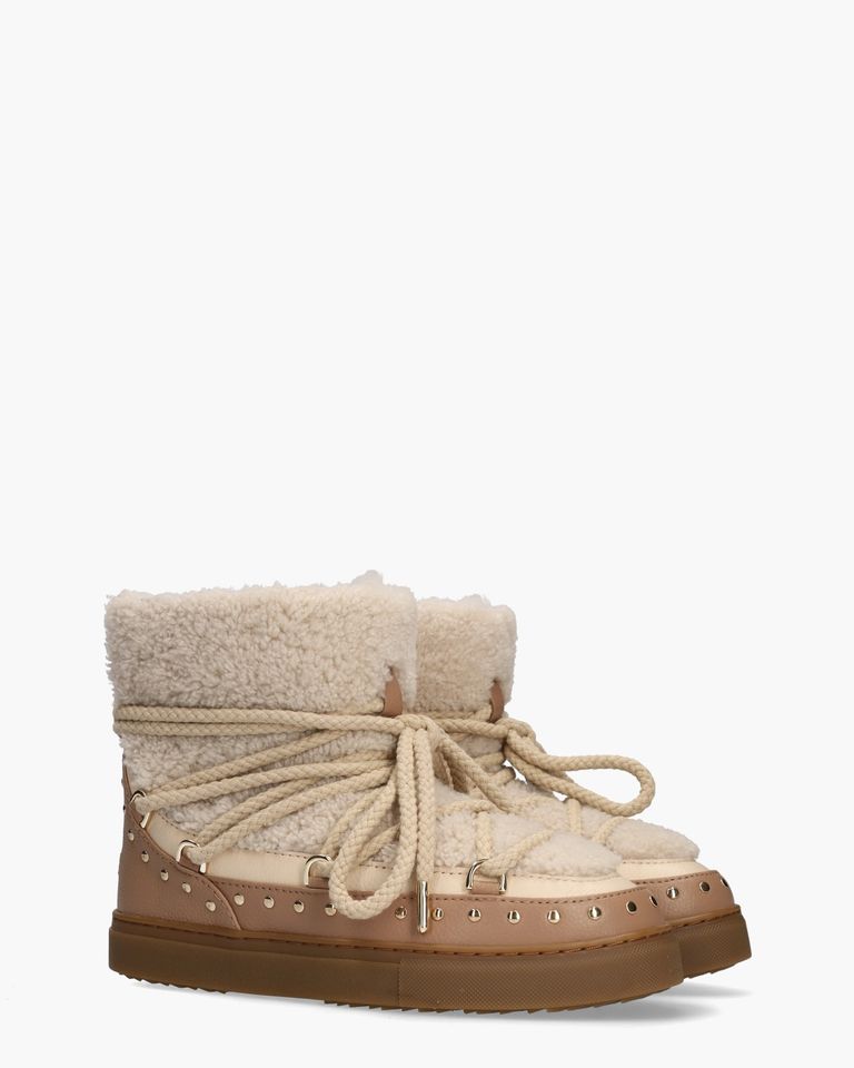 Curly Rock Beige Dames Veterboots