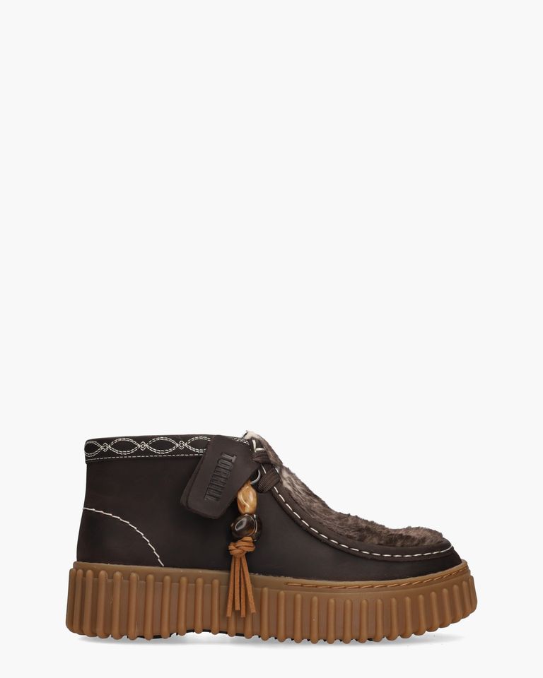 Torhill Moss Donkerbruin Dames Veterschoenen
