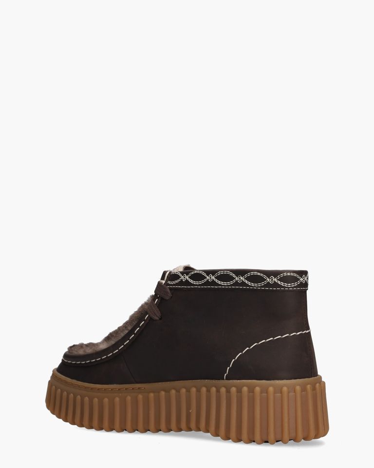 Torhill Moss Donkerbruin Dames Veterschoenen