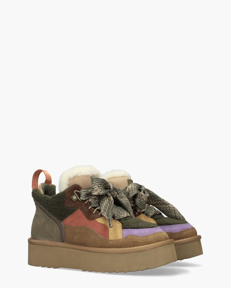 Moon 13 Groen/Multicolor Damessneakers