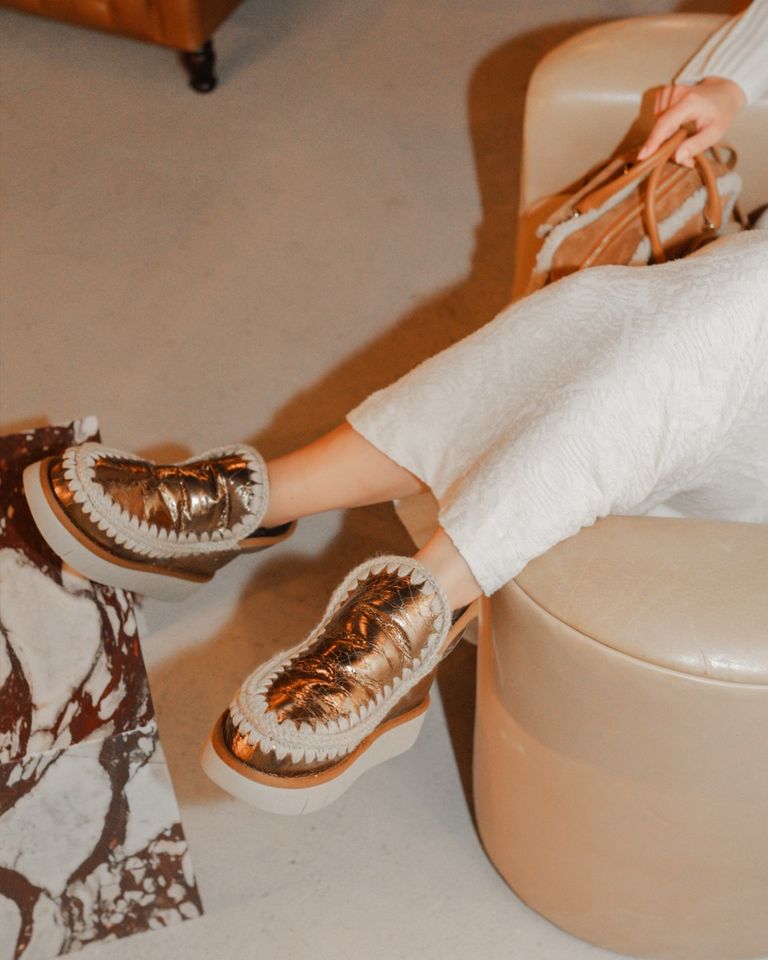 Eskimo Bounce Goud Dames Enkelboots