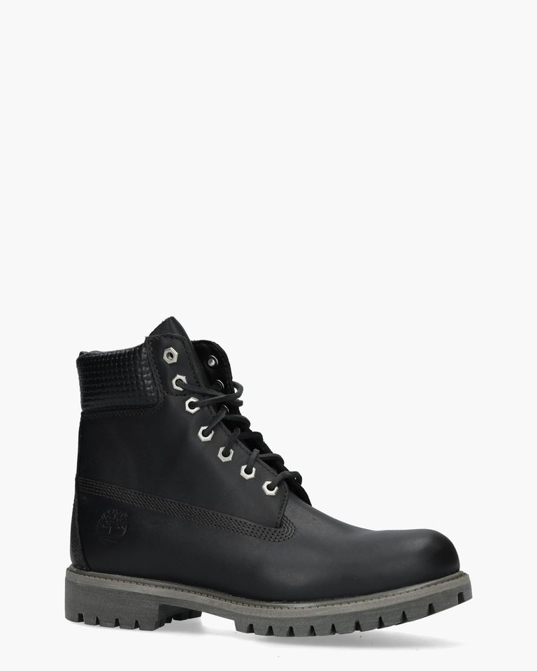 Premium 6 Inch Boot Zwart Heren Veterboots