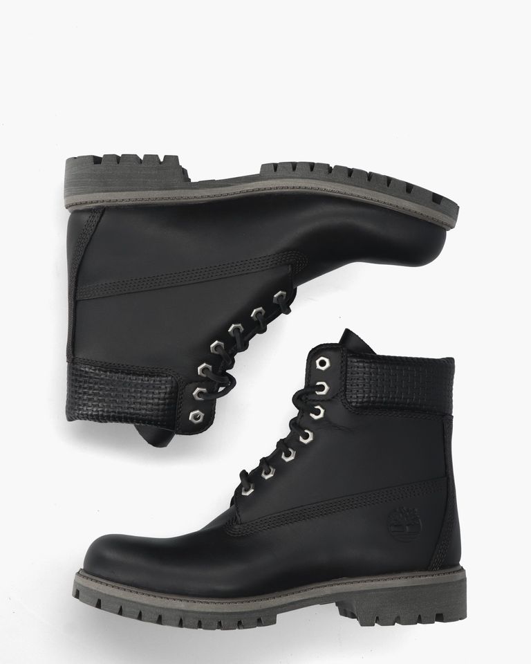Premium 6 Inch Boot Zwart Heren Veterboots