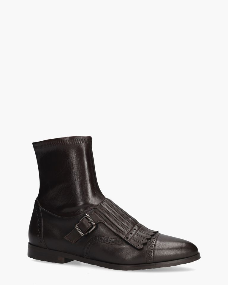 9098 Donkerbruin Dames Enkelboots