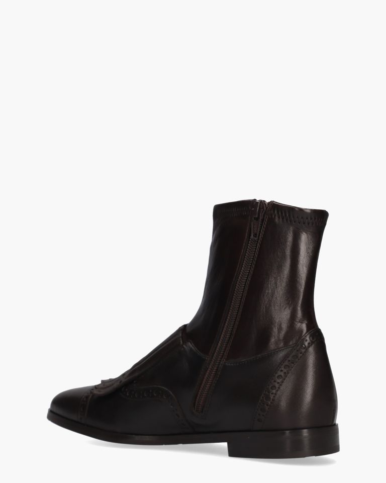 9098 Donkerbruin Dames Enkelboots