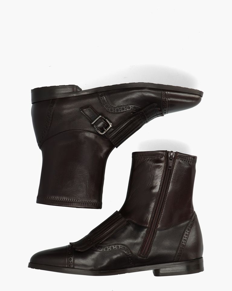 9098 Donkerbruin Dames Enkelboots