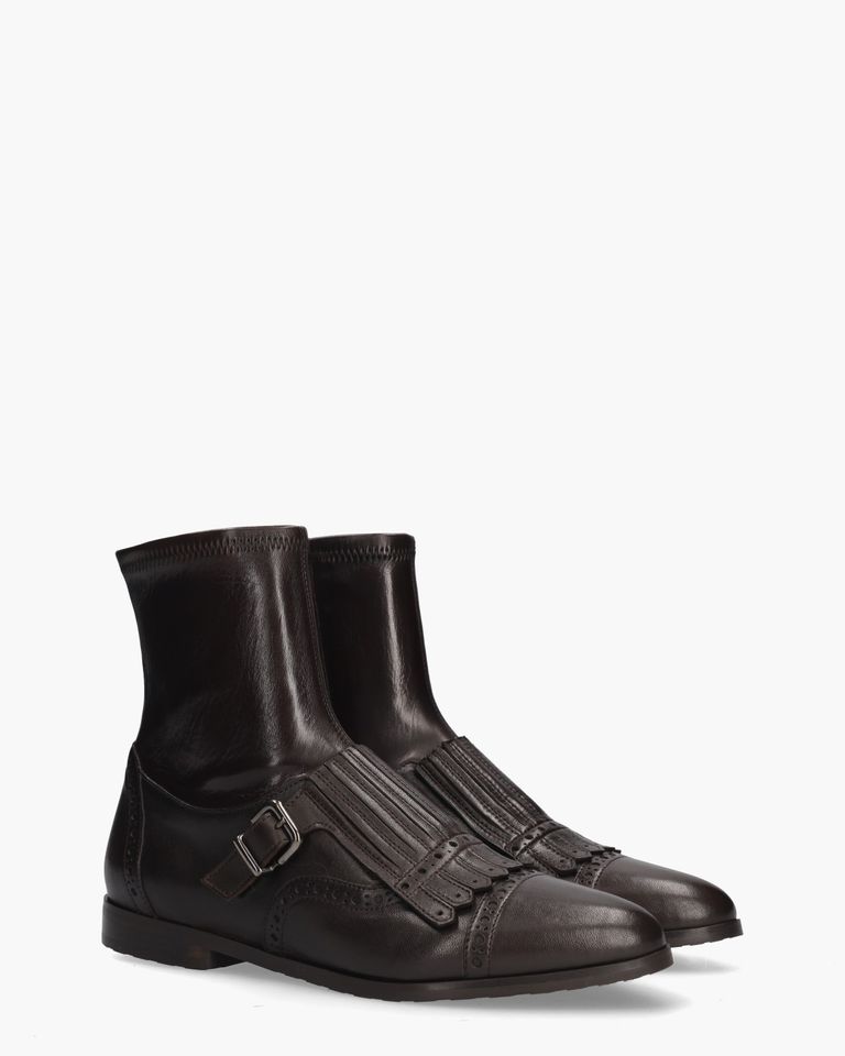 9098 Donkerbruin Dames Enkelboots