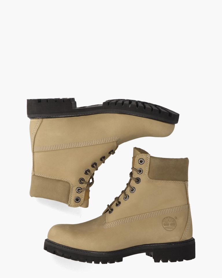 Premium 6 Inch Boot Beige Heren Veterboots