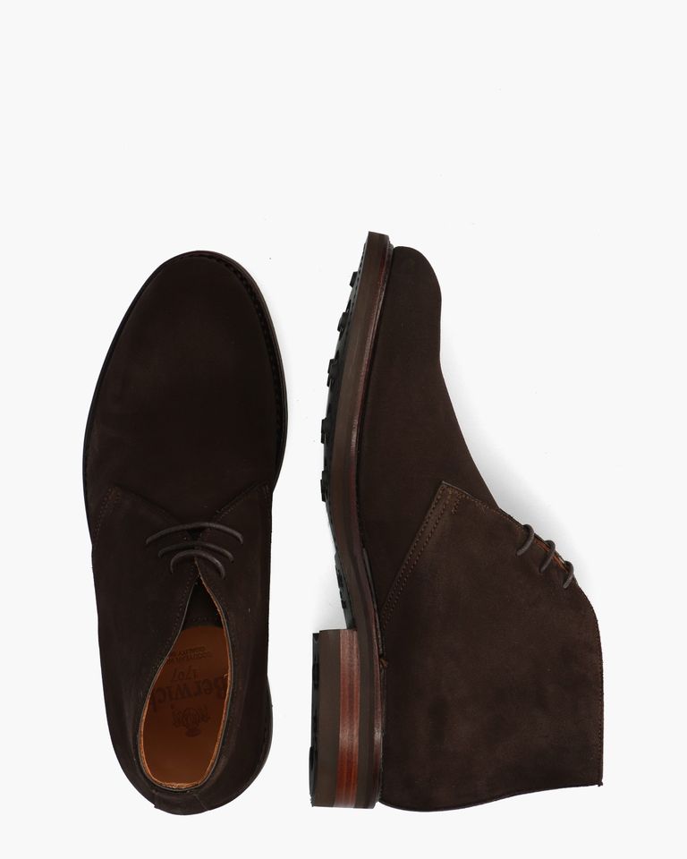 320-K4 Donkerbruin Heren Veterschoenen