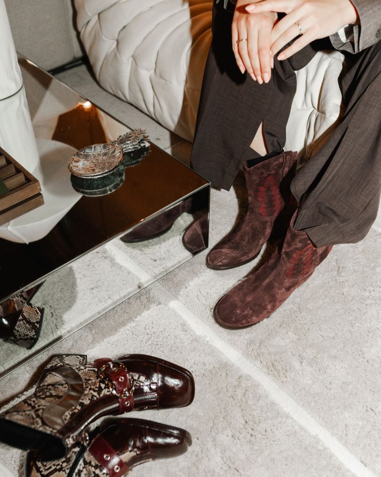 GD798 Bordeauxrood Dames Enkelboots