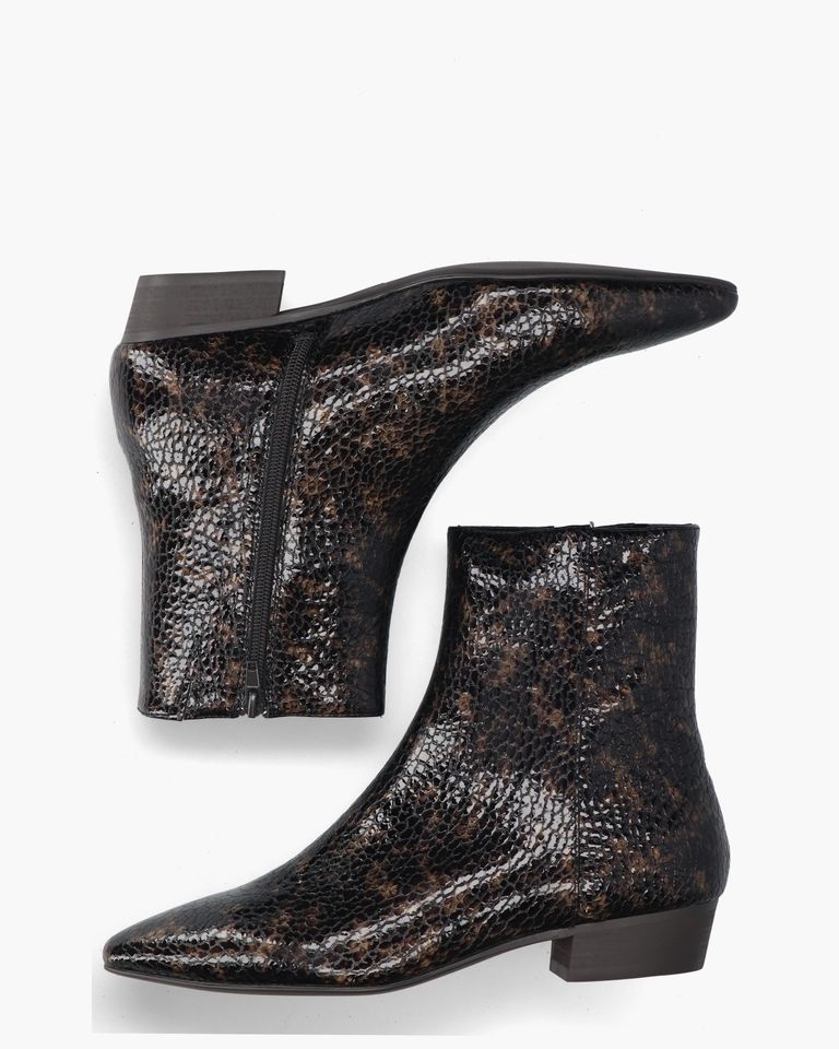 Camelia Donkerbruin Dames Enkelboots