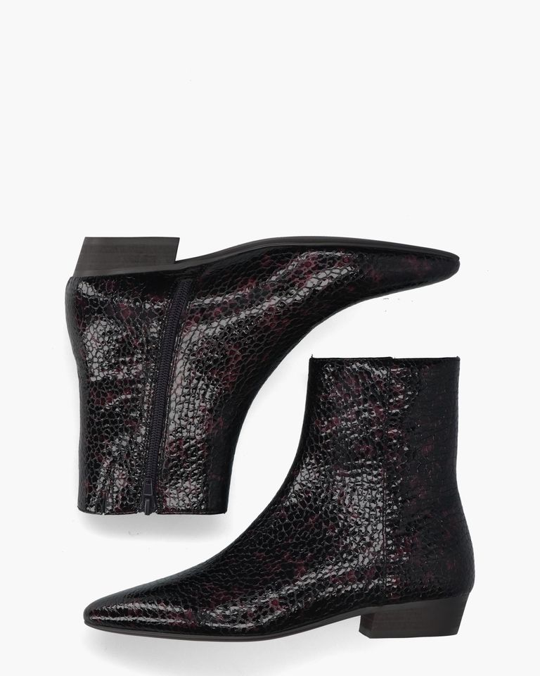 Camelia Bordeauxrood Dames Enkelboots