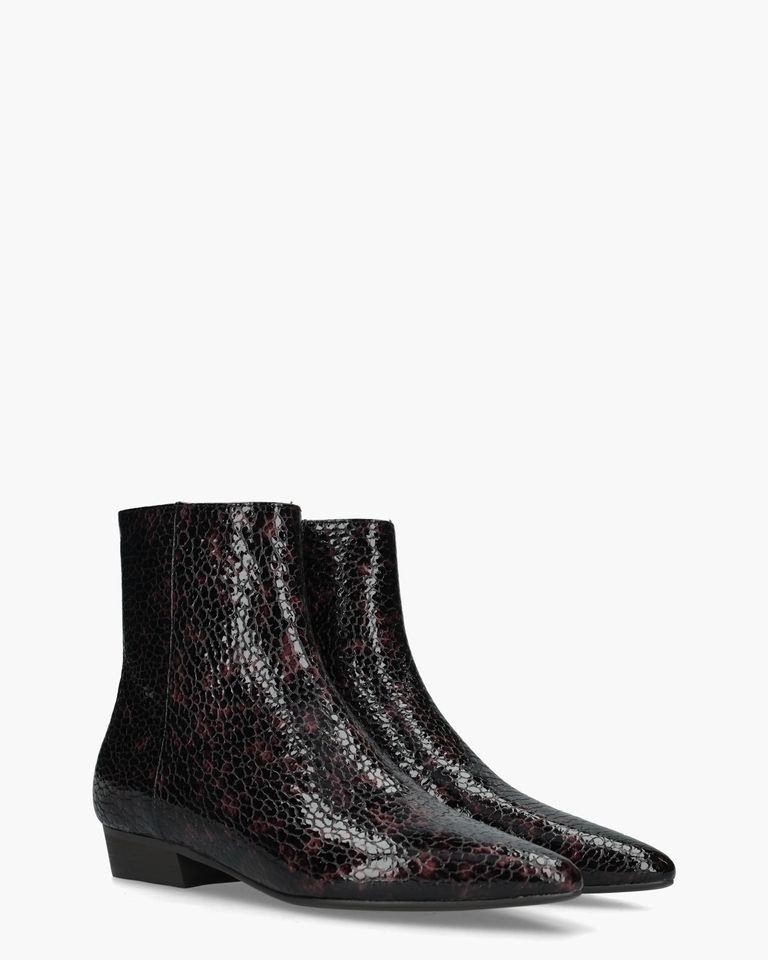 Camelia Bordeauxrood Dames Enkelboots