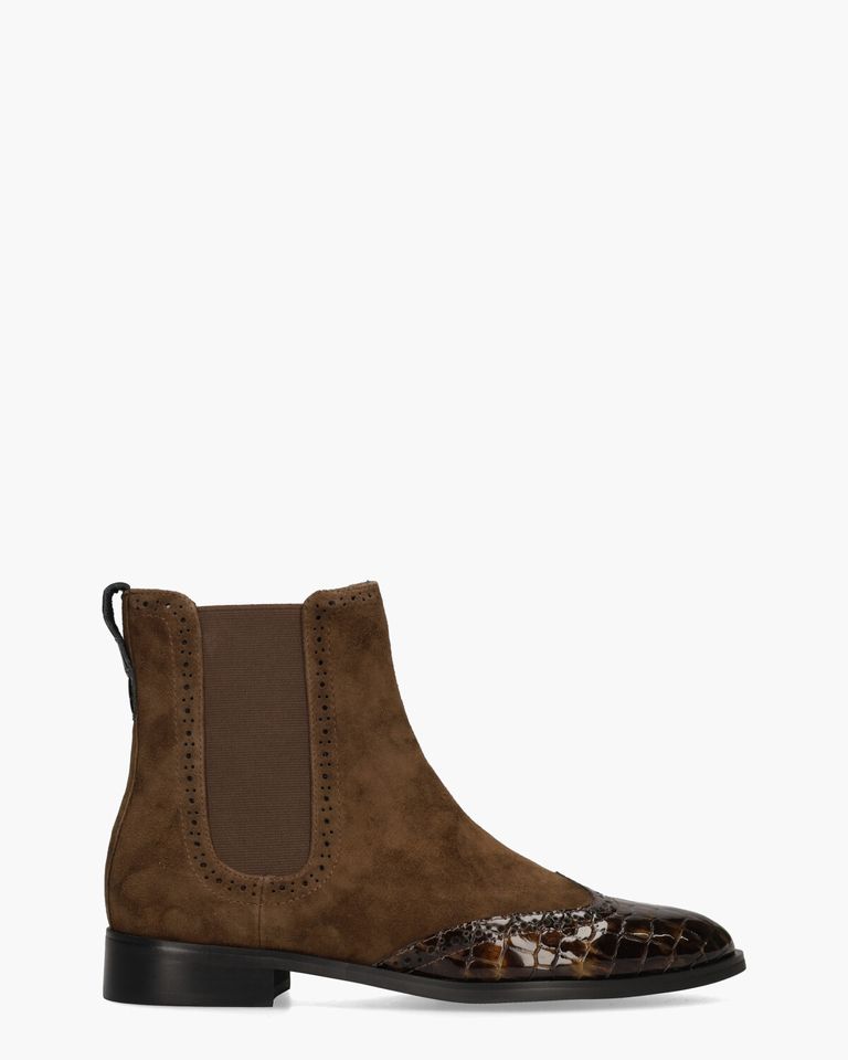 Sheralyn Donkerbruin Dames Chelseaboots