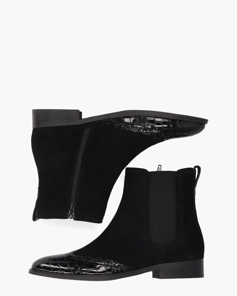 Sheralyn Zwart Dames Chelseaboots